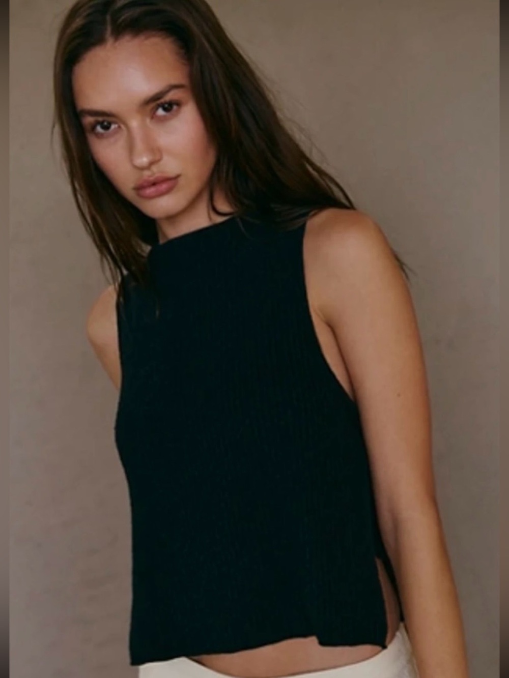 NWT Free People free-est Lizzie Sweater Top Style 97285514 Black size XS